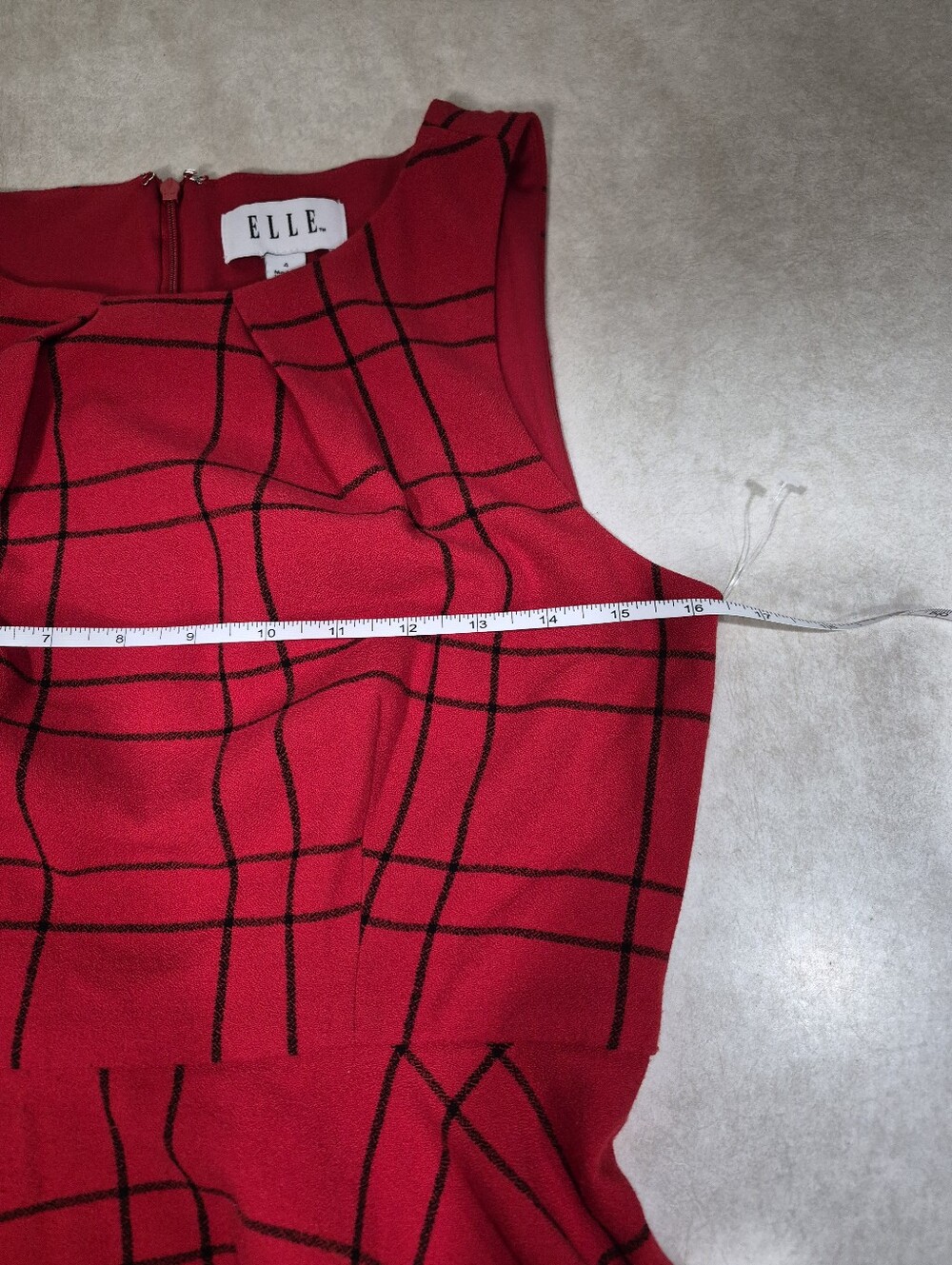 Elle Red & Black Dress - Picture 8 of 12